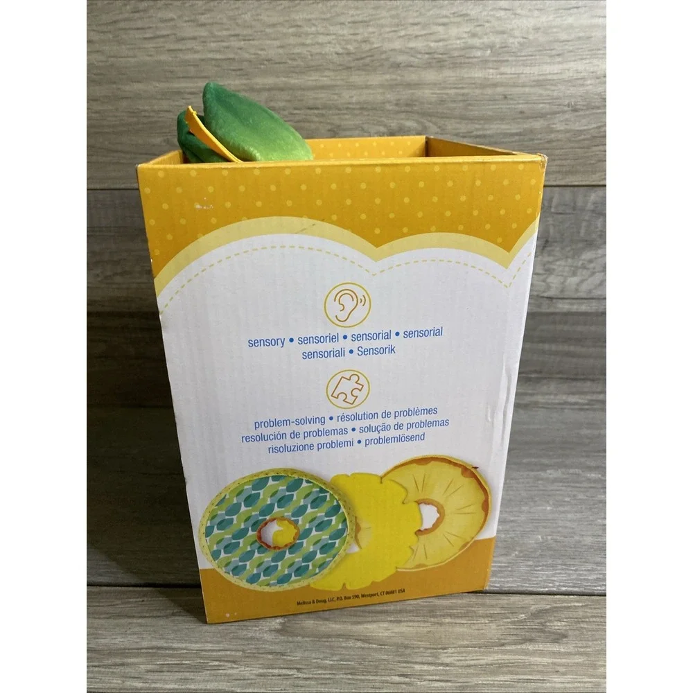 Melissa & Doug Multi-Sensory Pineapple Soft Stacker Infant Toy - Adorable/ New!